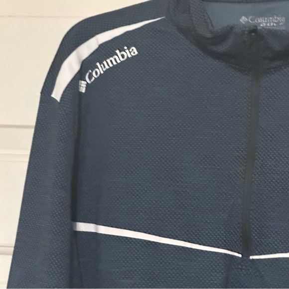 Columbia University of Michigan Wolverines Navy Quarter-Zip Pullover Size 2XL - Picture 3 of 12